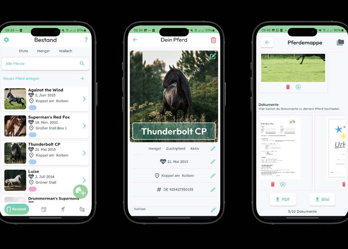 Ein Bild der App Equimate fuer Zuechter-My Horse Experts