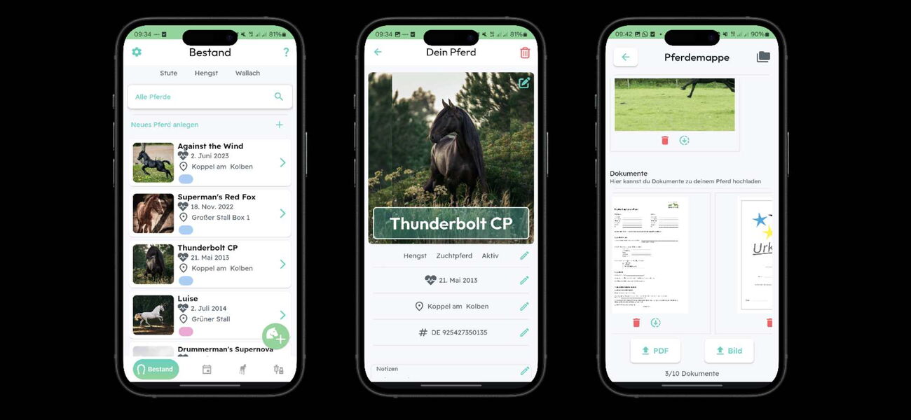 Ein Bild der App Equimate fuer Zuechter-My Horse Experts